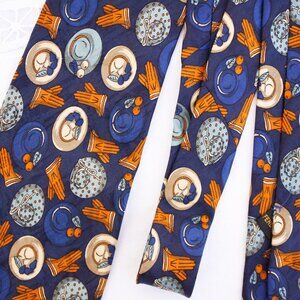 Vintage 100% silk FENDI necktie Crevatte made in Italy, ladies business casual